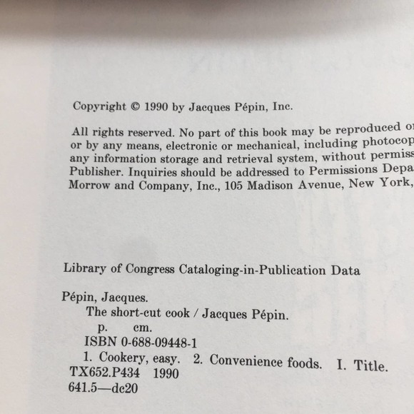 Jacques Pepin The Short Cut Cook Book - Picture 3 of 6